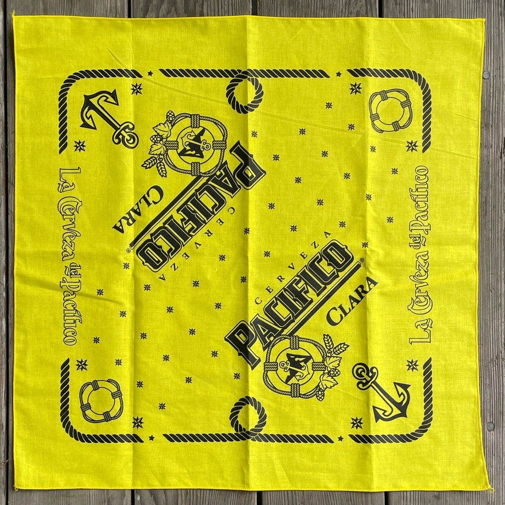 Yellow Cerveza Pacifico Bandana - Brand New